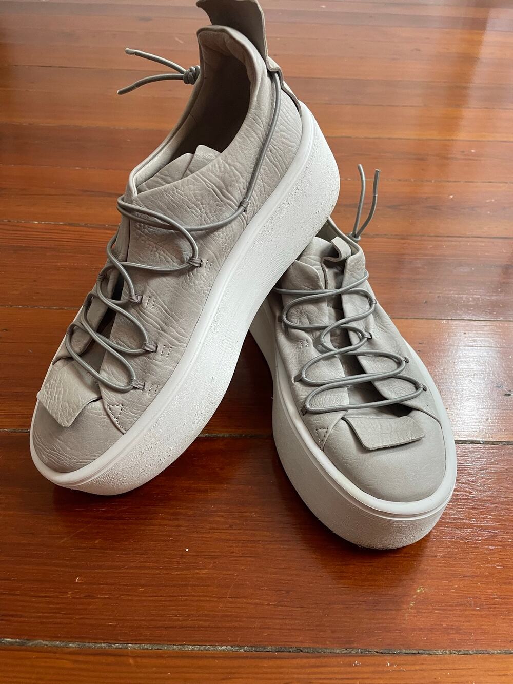 Puro Secret Platform Sneakers EU 36 Gray Leather Made Germany Avant Garde